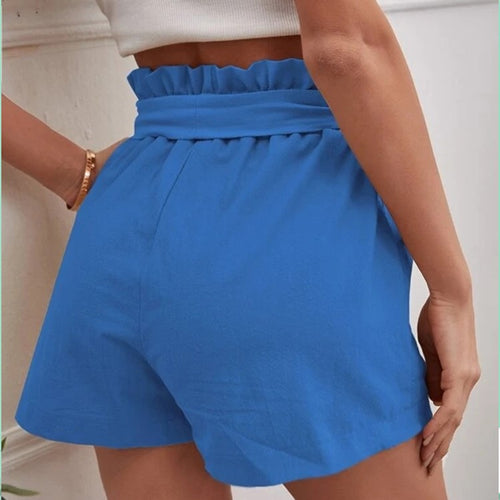 Dame Tailored Shorts med slips og praktiske lommer Stilla