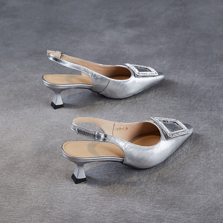 Dame Slingback Hæle med dekorativ spænde-detalje Stilla