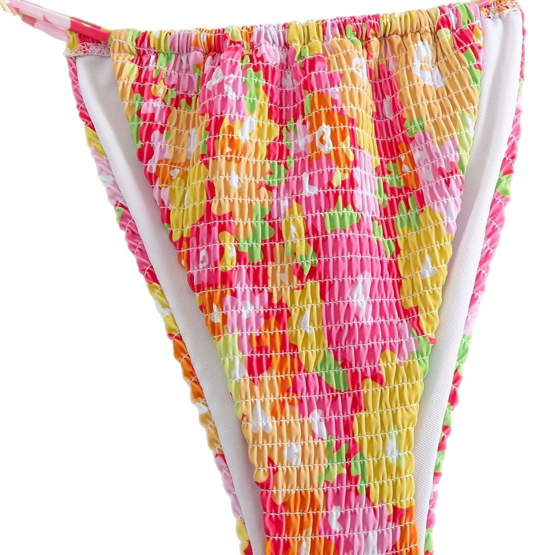 Dame Triangel-Bikini-Sæt med floralt design Skovae