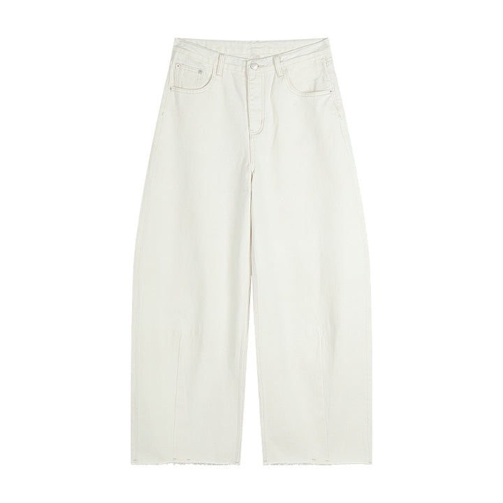Dame bredt skåret jeans med høj talje og afslappet snit Stilla