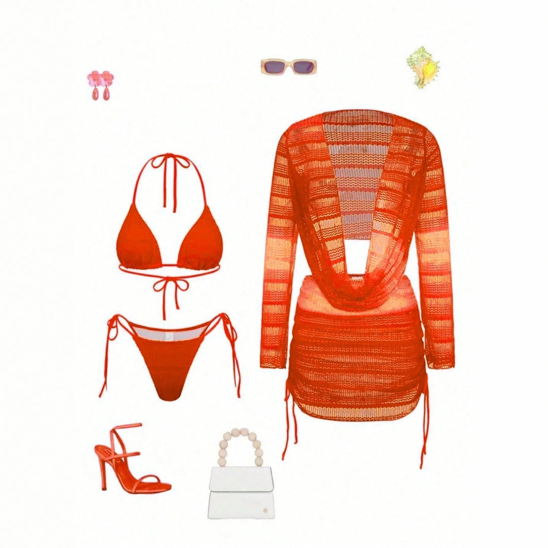 Dame Mode Wrap Sweater med dyb U-hals Skovae