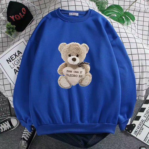 Kvinders sweatshirt med broderet bjørnemotiv Skovae