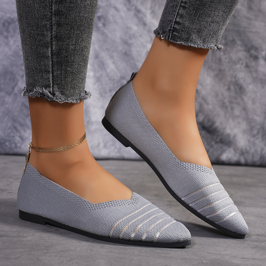 Dame behagelig Mesh-Ballerina-flad med elastisk indslip Stilla