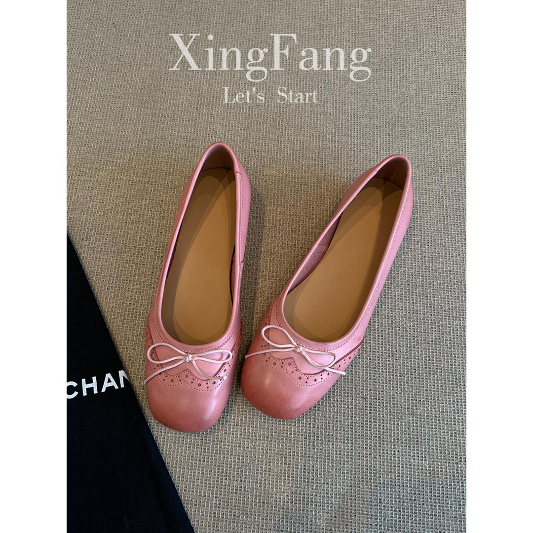 Dame Elegante Ballerina Flats med Sløjfedetalje Stilla