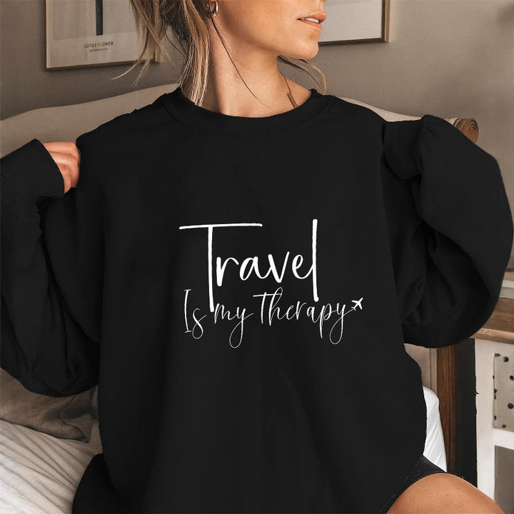 Kvinders sweatshirt med statement print og pufærmer Stilla