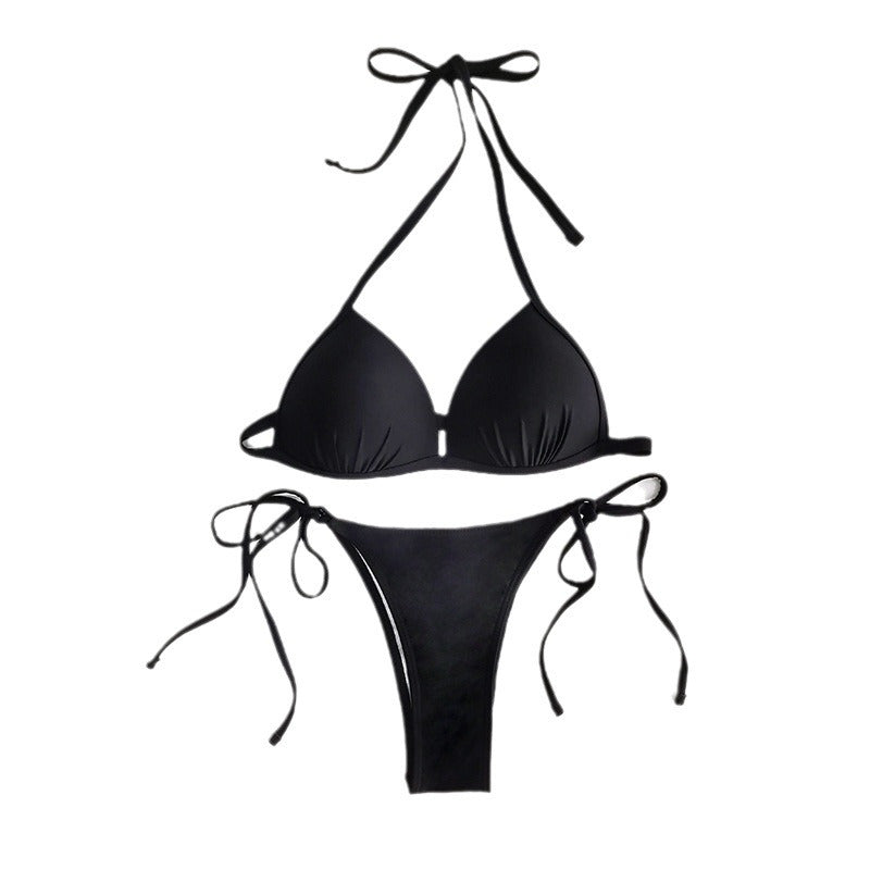 Dame triangel-bikini med justerbare bånd og komfortabel pasform Skovae