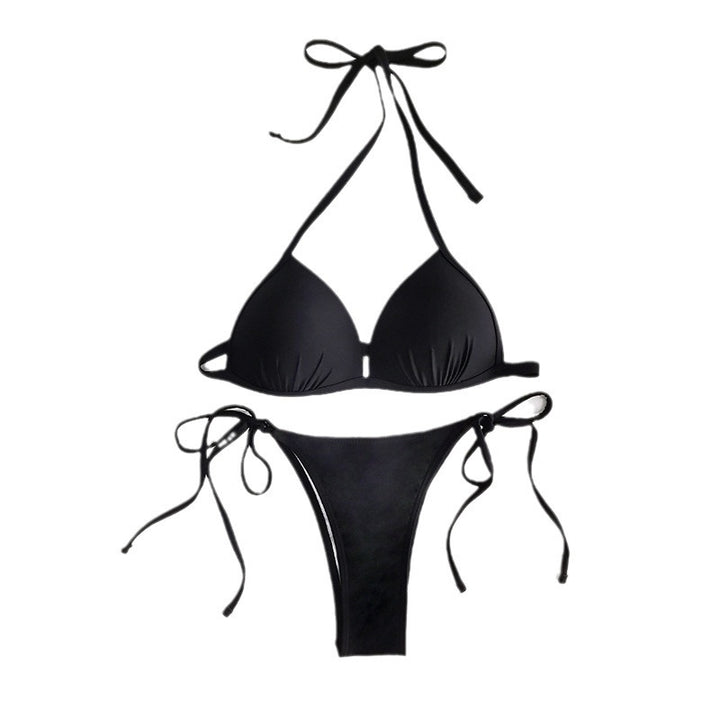 Dame triangel-bikini med justerbare bånd og komfortabel pasform Skovae