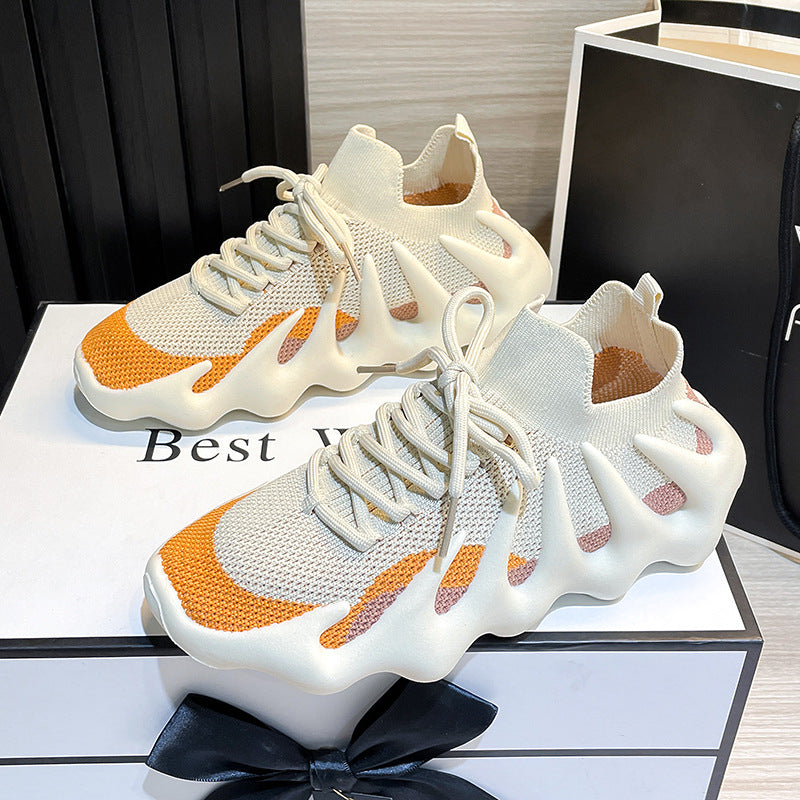 Dame High-Top Sport Sneakers med unikt såldesign Stilla