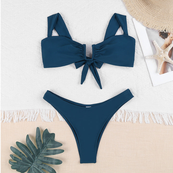 Dame Bikini-sæt med blomsterdesign og legende knude Stilla