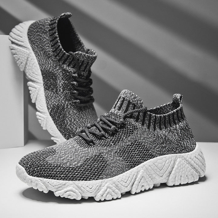 Unisex nan urban strikket slip-on sneakers med sokkeagtig skaft og markant profilsål Skovae