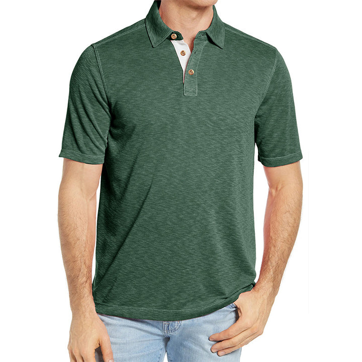 Herre Polo-Shirt med stilfuld knaplukning Stilla