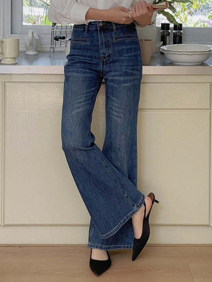 Dame Flared Jeans med høj talje og stilfuldt snit Stilla