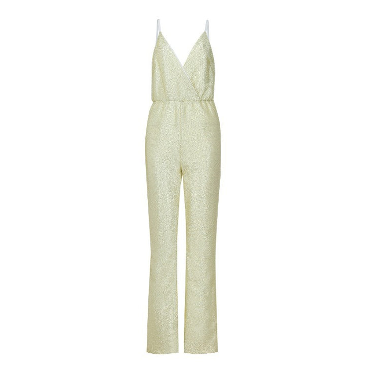Dame Skinnende Funklende Jumpsuit Stilla