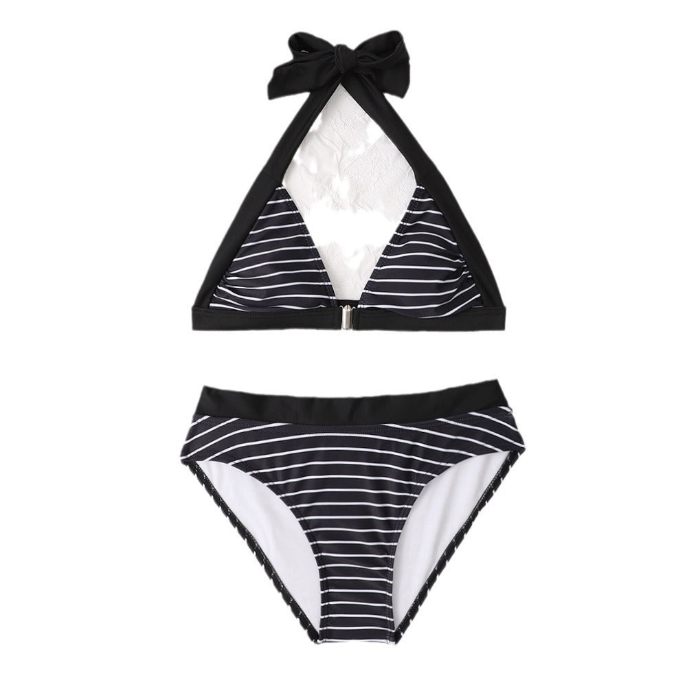 Dame stribet trekant bikini sæt Stilla