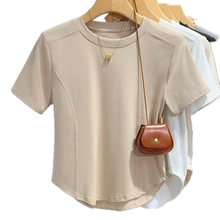 Dame Basic T-shirt med høj komfort og elegant pasform Stilla
