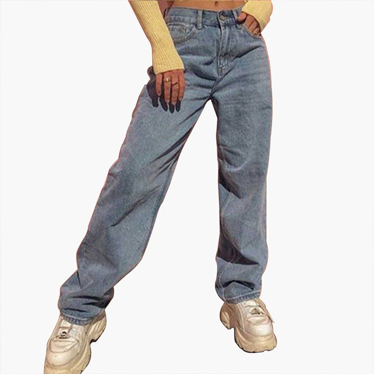 Dame Løs skåret Høj talje Jeans med afslappet snit og cool Vintage-stil Stilla