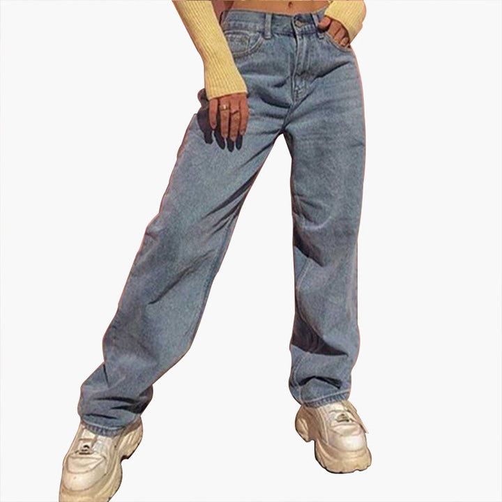Dame Løs skåret Høj talje Jeans med afslappet snit og cool Vintage-stil Stilla
