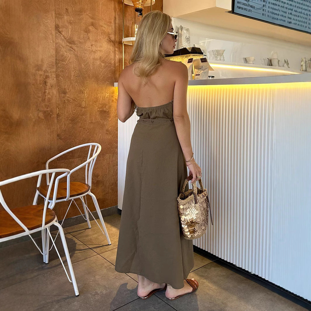 Dame Flydende Strapless Maxi-Kjole Stilla