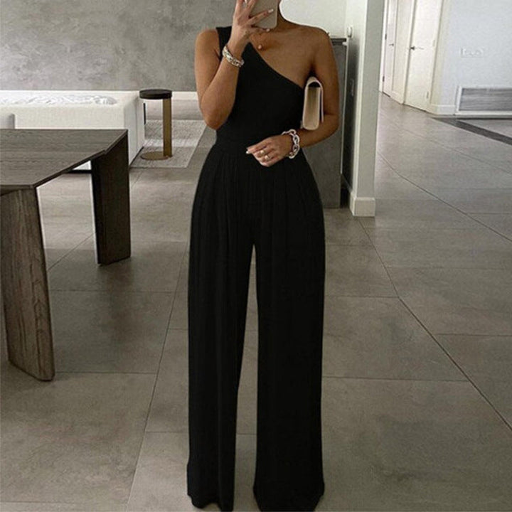 Dame Elegant En-Skulder Jumpsuit Skovae