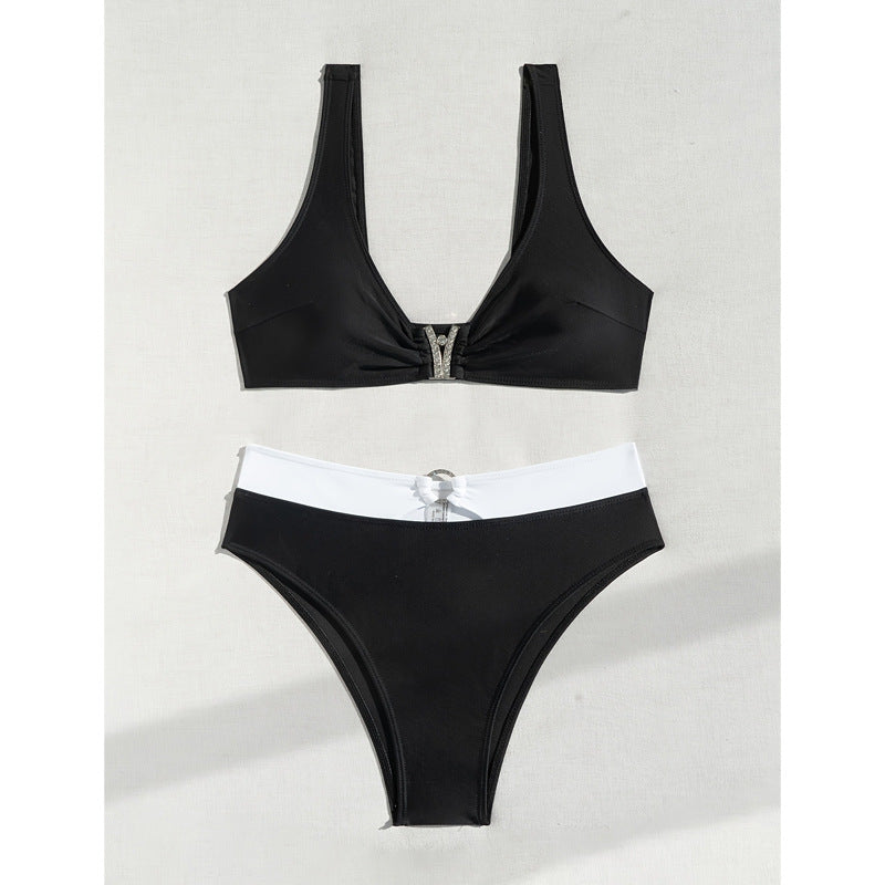 Kvinder Højskåret Minimalistisk Bikini Sæt Stilla