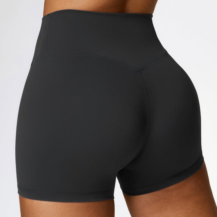 Stilla | Talje Børstet Tight Yoga Shorts Mave Sammentrækkende Fitness Bukser Til Hofte Løftende Løb Motion