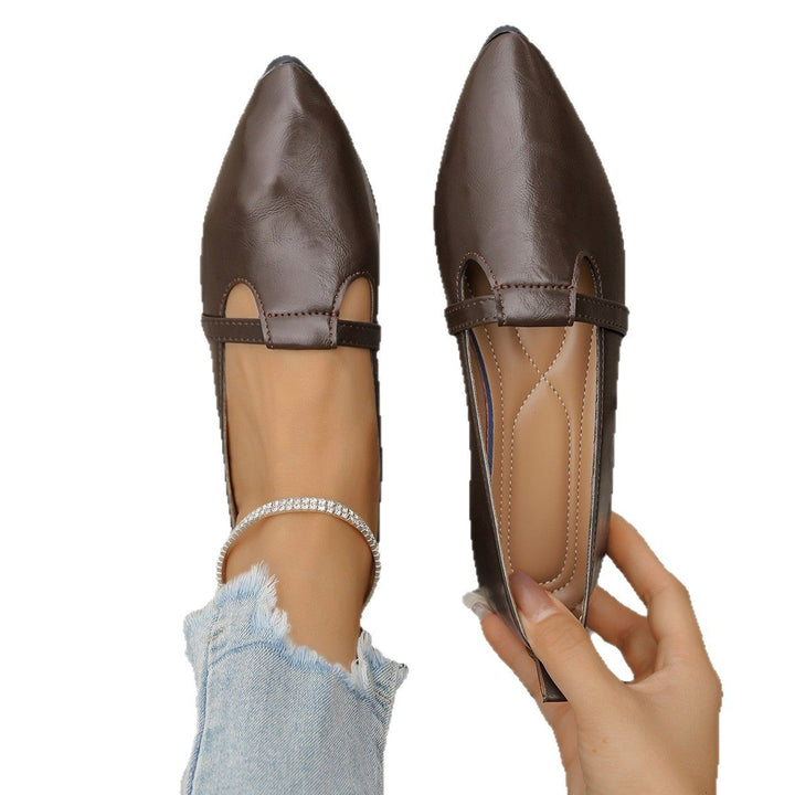 Dame elegante Ballerinas med fashionable Cut-Out-detaljer Stilla