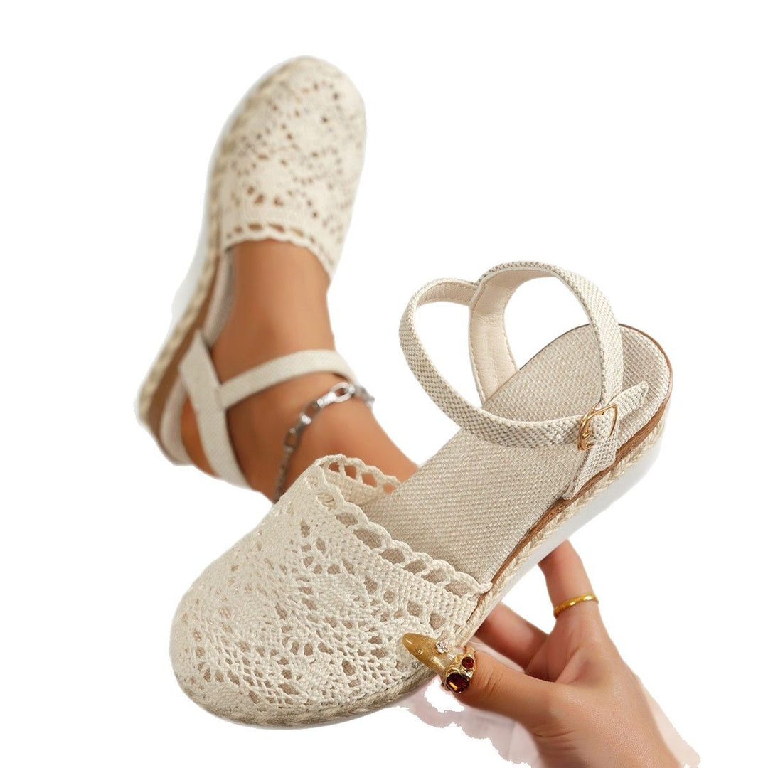 Dame Espadrillos med raffineret hækle-design og skridsikker sål Stilla
