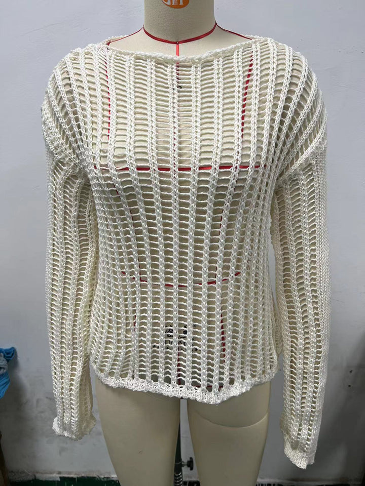 Dame luftig overdimensioneret strikpullover Stilla