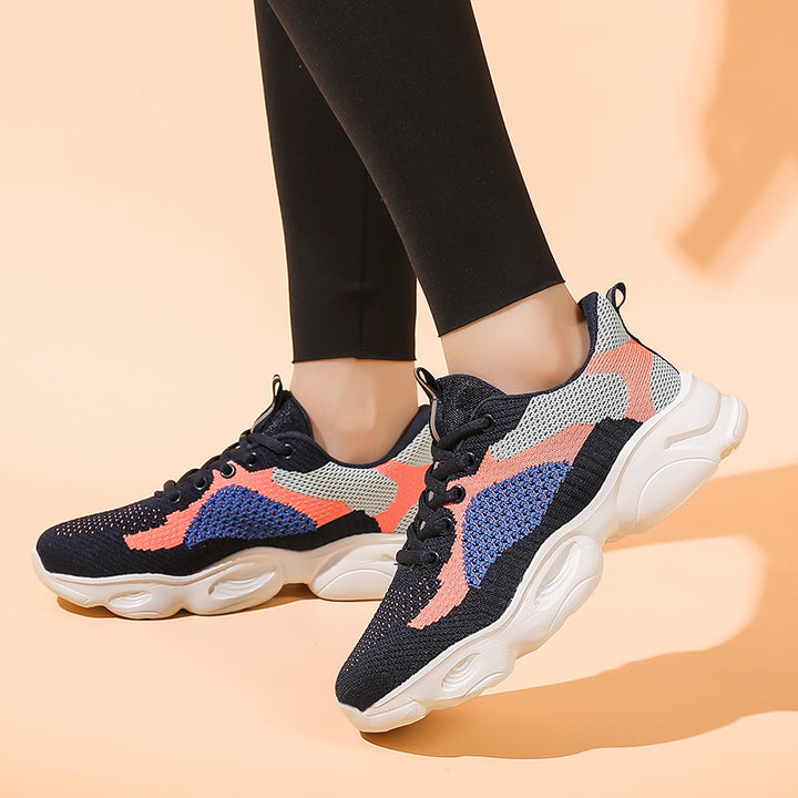 Dame mode Åndbare Sneakers med trendy design og fleksibel sål Stilla