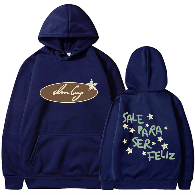 Kvinders hoodie sweatshirt med kreativ skrifttype og iøjnefaldende design Skovae