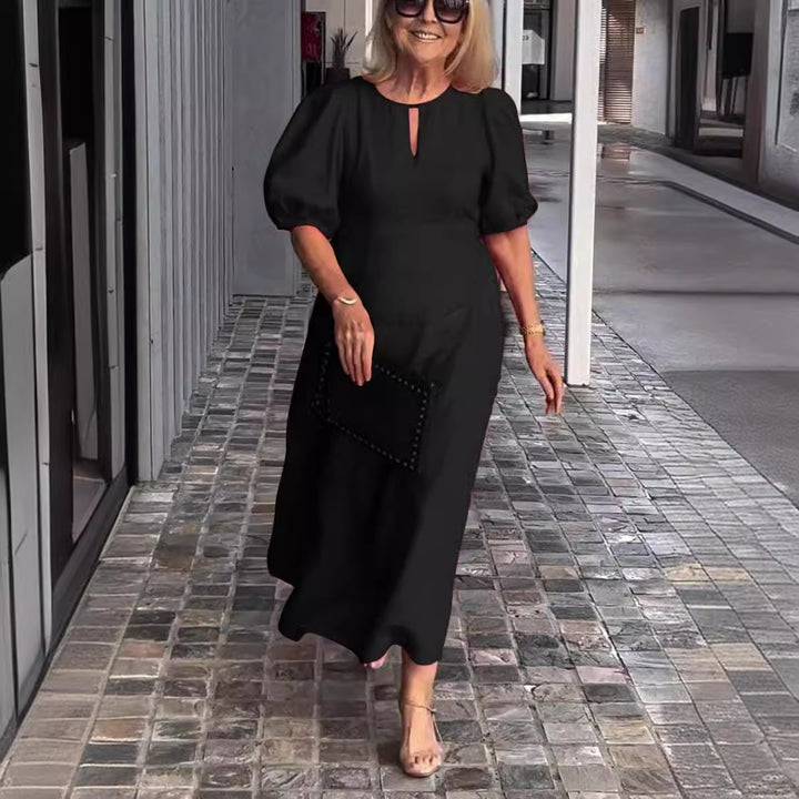 Damer Elegant Puffærmede Maxi Kjole Stilla