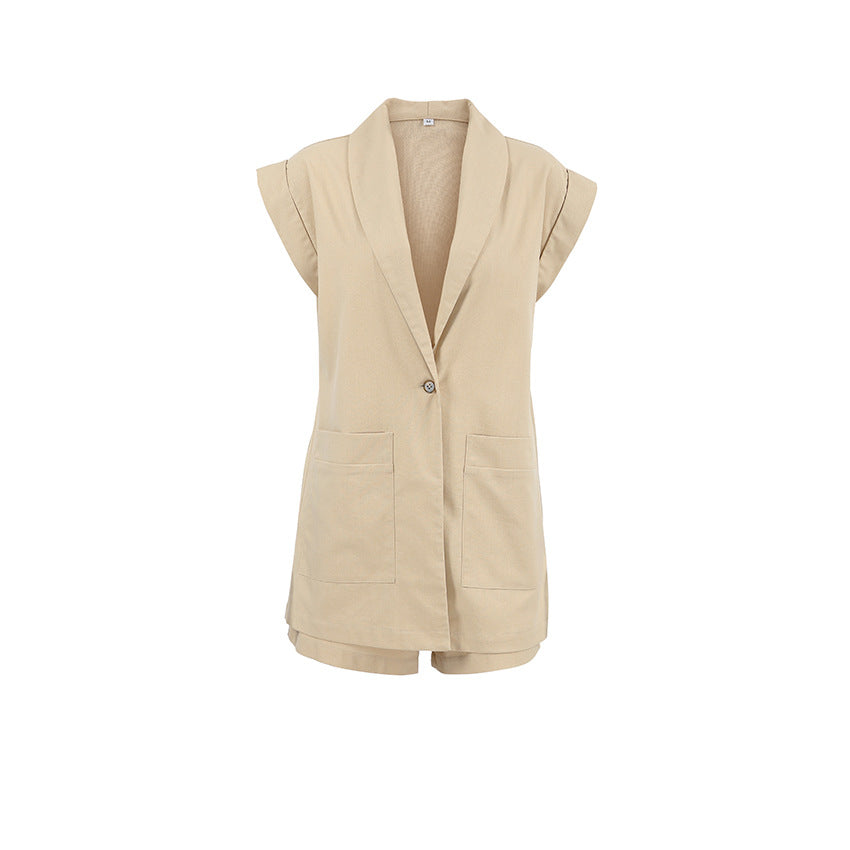 Dame blazer sæt med shorts Stilla