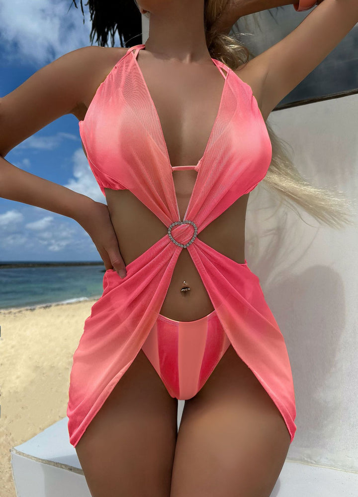 Dame bikini-sæt med forførende cut-out og glitrende hjerte-detail Stilla
