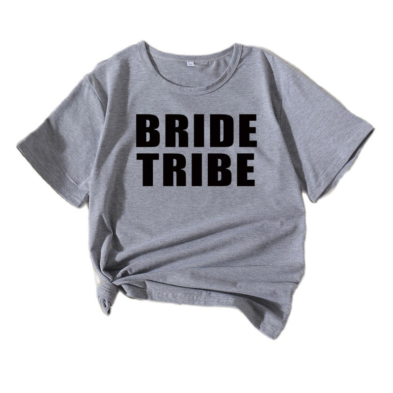 Kvinder Fritid Brudetribe Grafik T-shirt Stilla