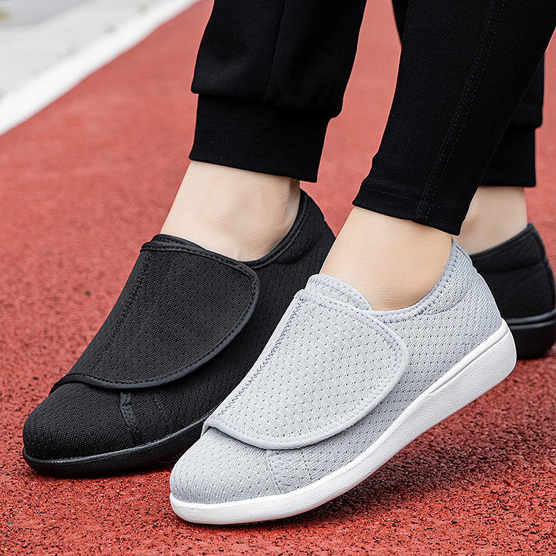 Herre nan orthopædisk tøfler med justerbar velcro, åndbart mesh og støddæmpende skumgummisål Skovae