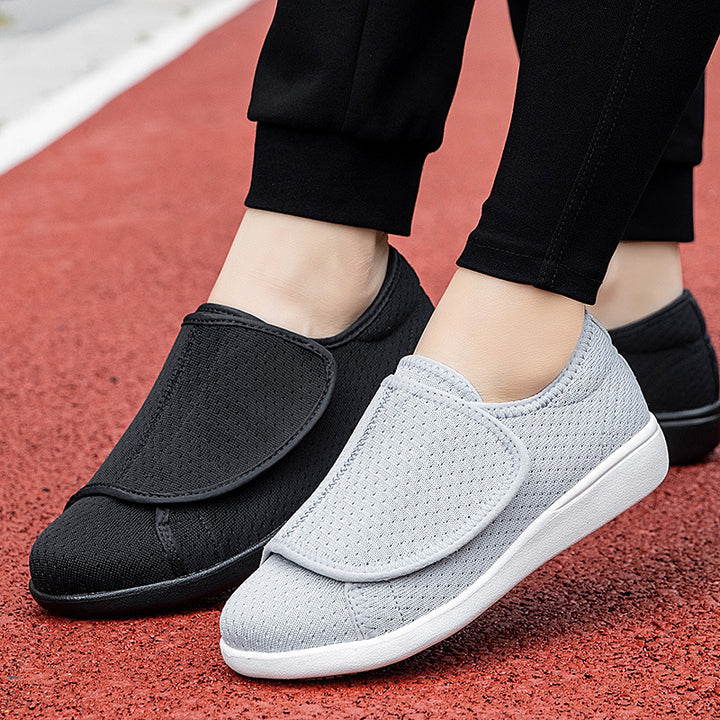 Herre nan orthopædisk tøfler med justerbar velcro, åndbart mesh og støddæmpende skumgummisål Skovae