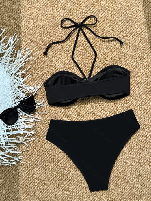 Dame High-Waist Bikini Sæt med Chic og Elegante Detaljer Stilla