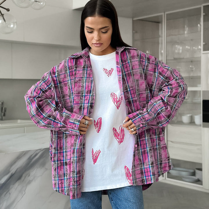 Dame Oversized Skovmandsskjorte med afslappet snit Stilla