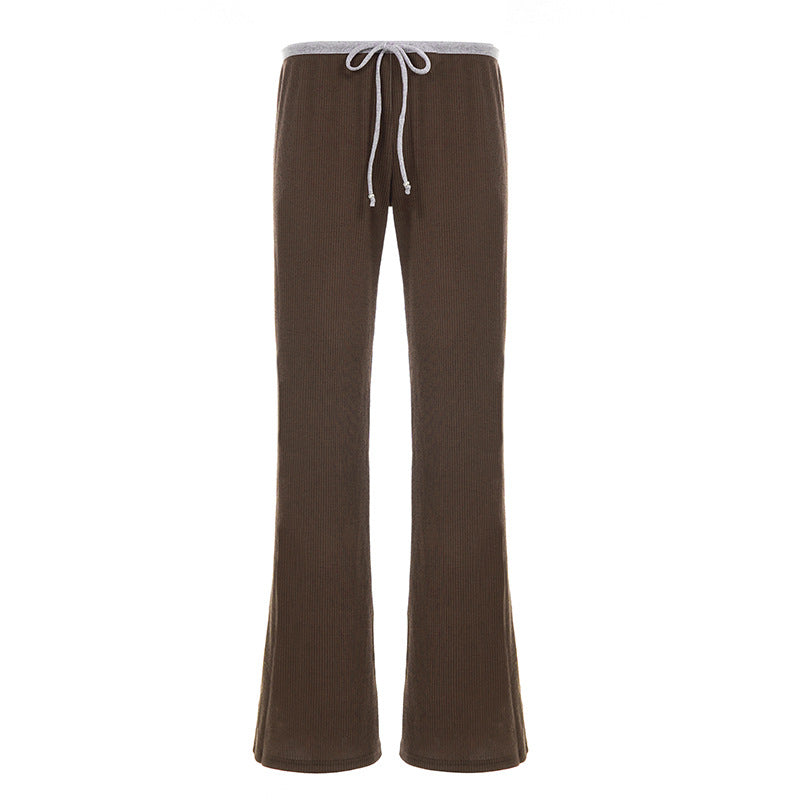 Dame Flared Sweatpants med elastisk talje og komfortabelt design Skovae