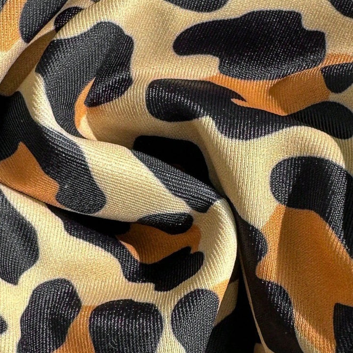 Dame Bikinisæt med stilfuldt leopardmønster og justerbart stropperystem Skovae