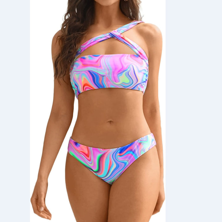 Dame asymmetrisk Bikini Stilla