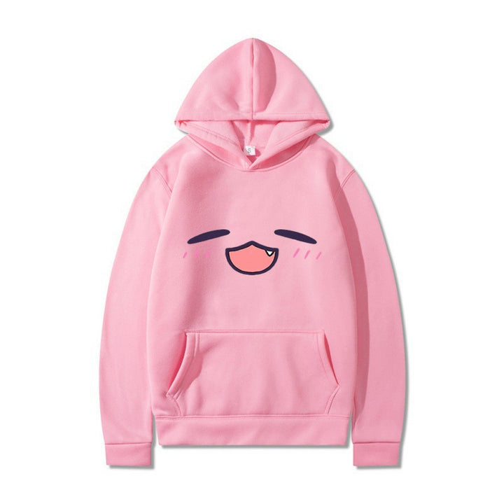 Kvinder hoodie med glad tegneserie ansigt og behagelig pasform Skovae