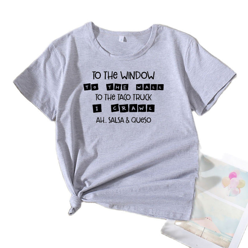 Kvinder Komedie Slogan Grafik T-Shirt Stilla