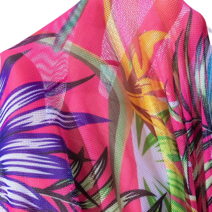 Dame bikini-sæt med floral kimono og høj skæring Stilla
