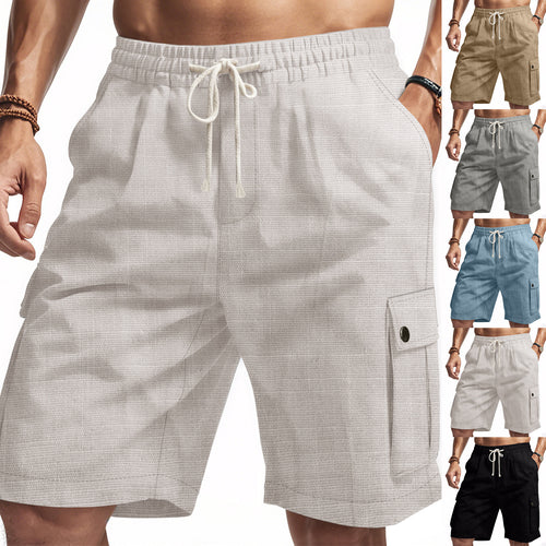 Herren lette Cargo-Bermuda med elastisk talje og snøre Skovae