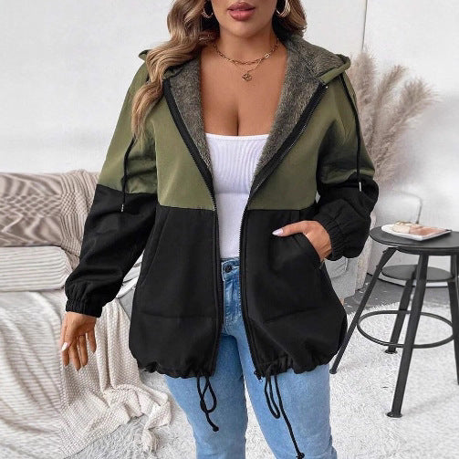 Dame casual overgangsjakke med dobbeltlaget fleece og justerbar kant Stilla