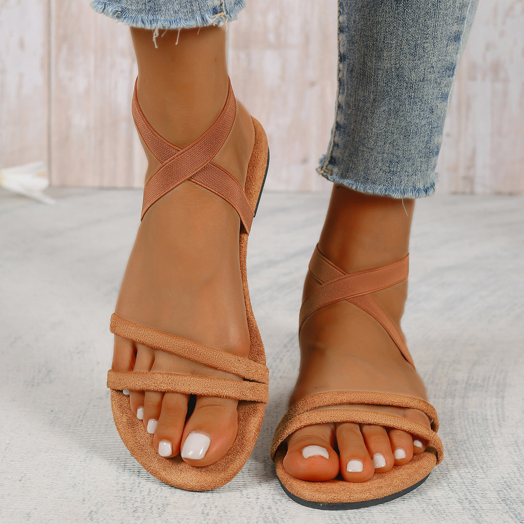 Dame strand sandaler med komfortabel remdesign og fleksibel fodseng Stilla
