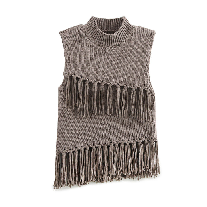 Femme Frynse Strikvest Stilla