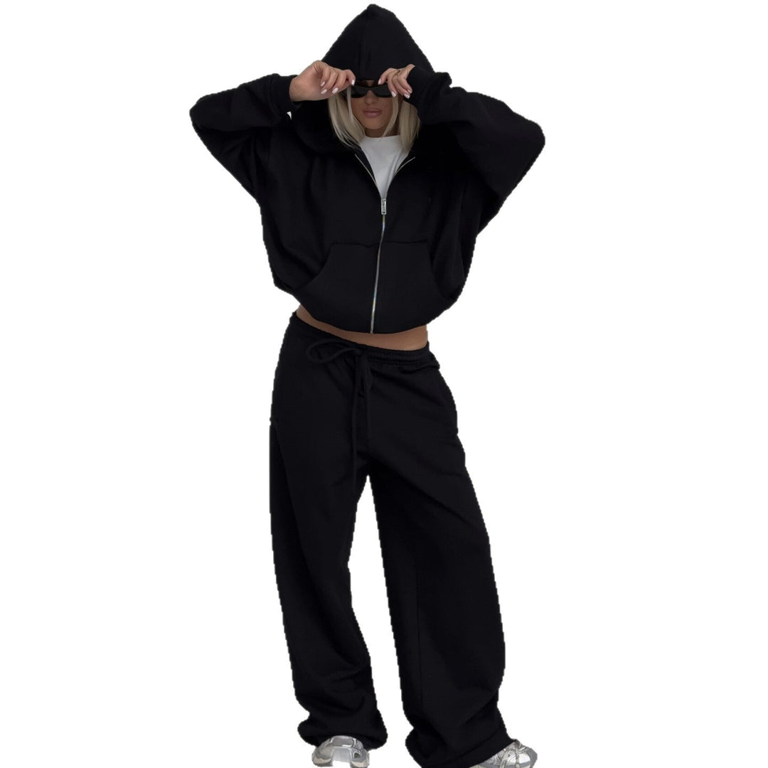 Women's comfortable oversized hoodie and loose jogger pants set Skovae