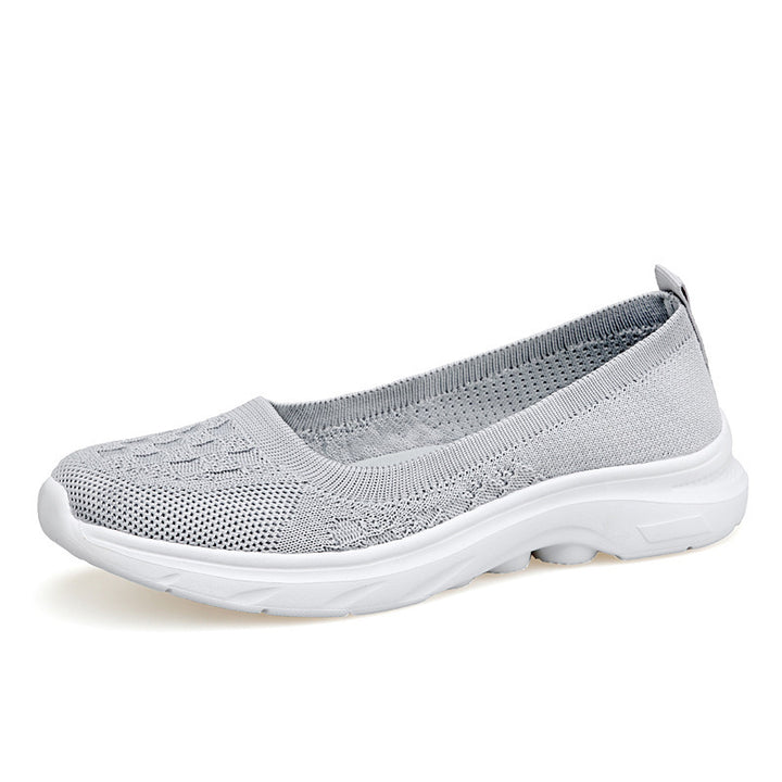 Dame nan Hybrid-Ballerina-Sneaker med sømløst strikket overmateriale, ergonomisk komfortfodbed og skridsikre såler Skovae